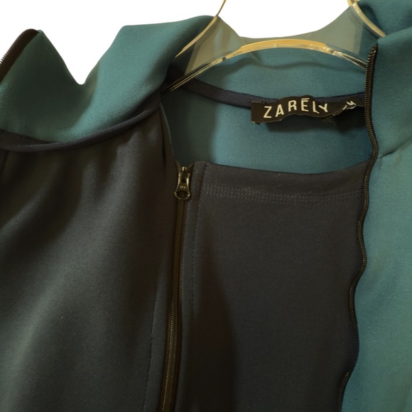 Zarély Performance Jacket Women’s M Navy Teal Athletic Dance Wear - Picture 9 of 12